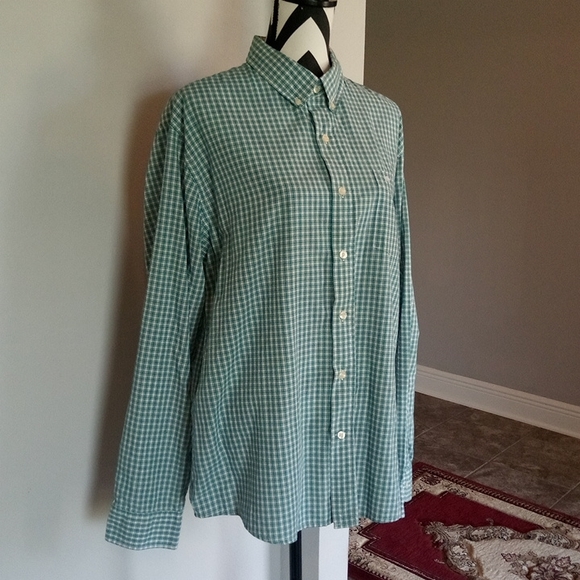 Men's Dockers Green Plaid XL Shirt - Picture 5 of 6